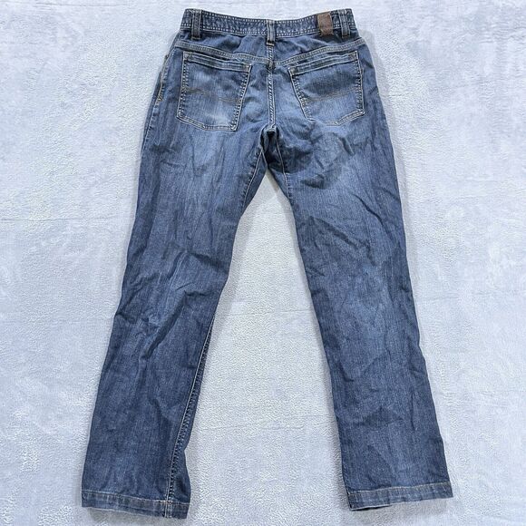Prana Jeans Mens 30x26.5* Straight Leg Faded Blue Relaxed - Picture 2 of 10